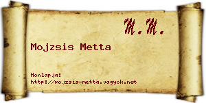 Mojzsis Metta névjegykártya